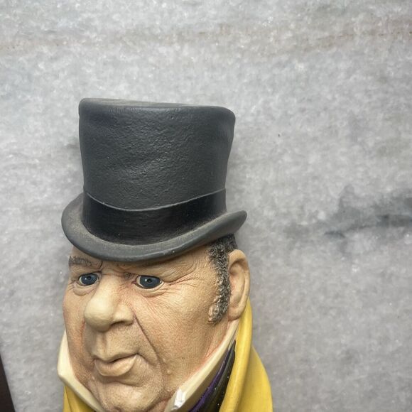 Mr Micawber #22 Chalkware Head Gorgeous Bossons Congleton England Vtg 1969 - Picture 4 of 5